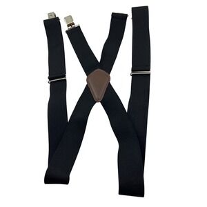 Carhartt Mens Black Heavy Duty X-Back Suspenders Adjustable Size 52